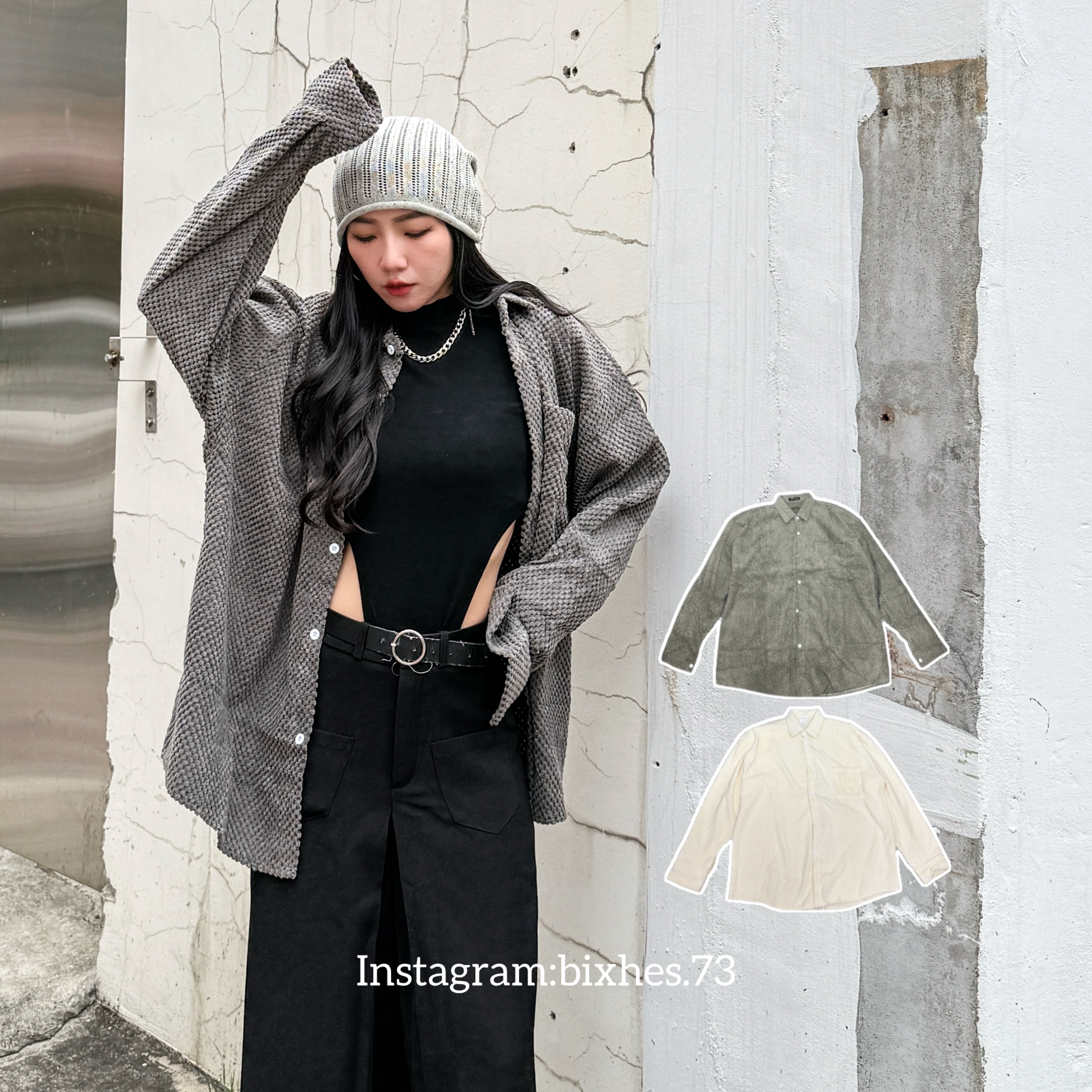 燈芯絨顆粒寬鬆襯衫(G00001)