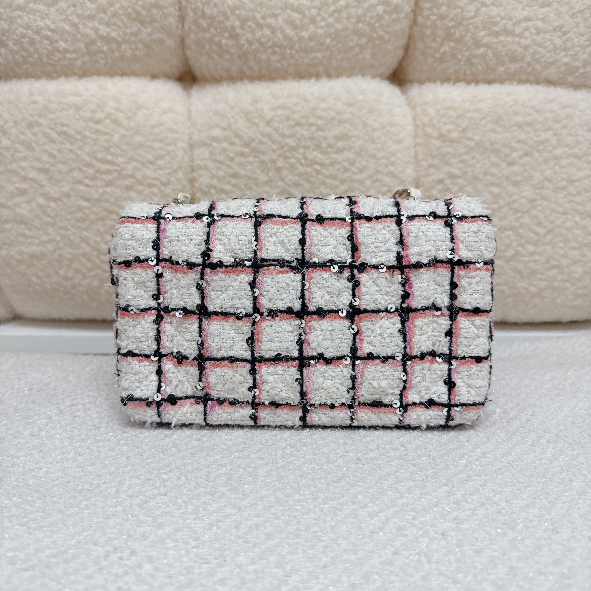 Chanel Classic Flap 20cm Bag - White / Ghw