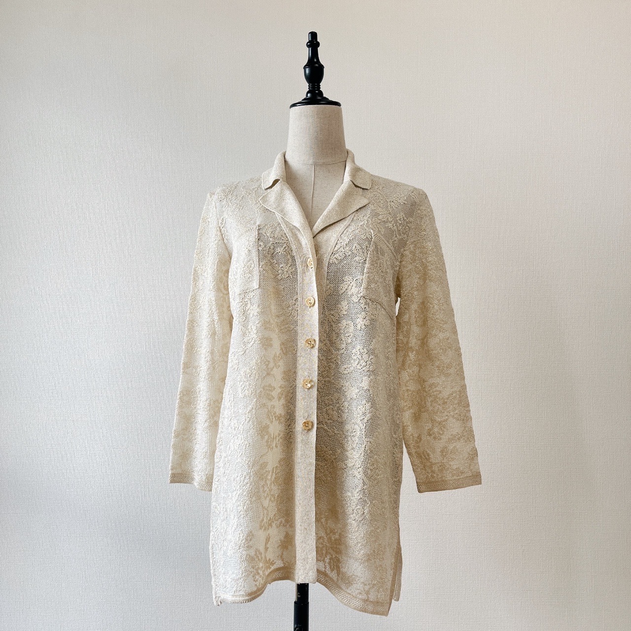 ESCADA德國製米白色針織外套