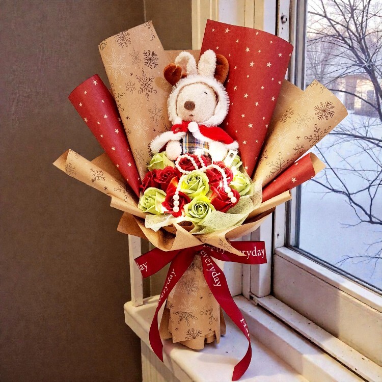 聖誕節花束,聖誕兔花束,聖誕節香皂花束,聖誕兔香皂花束