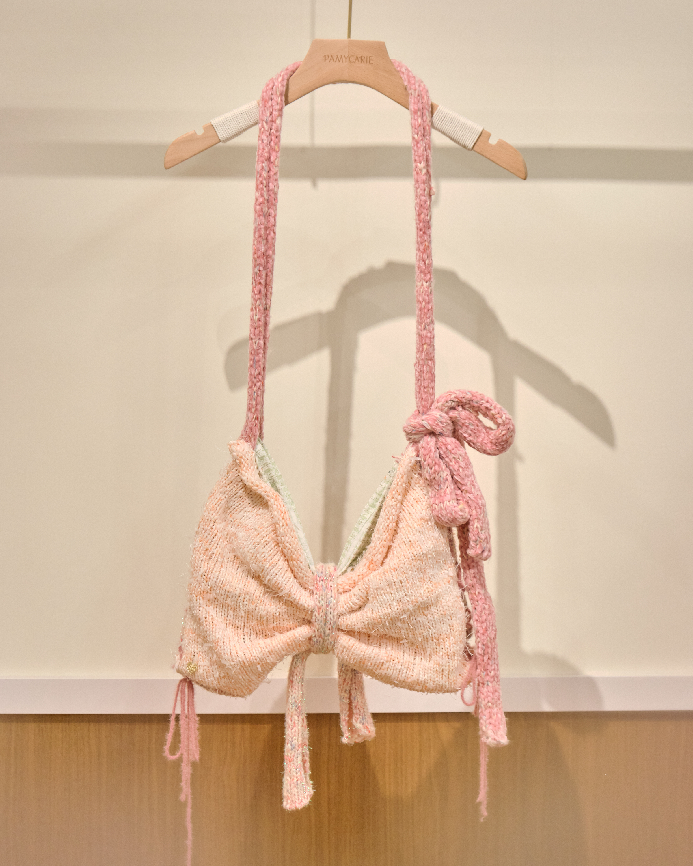 13185 Hand Knitted Frost-Knot Woven-Butterfly Shoulder Pouch