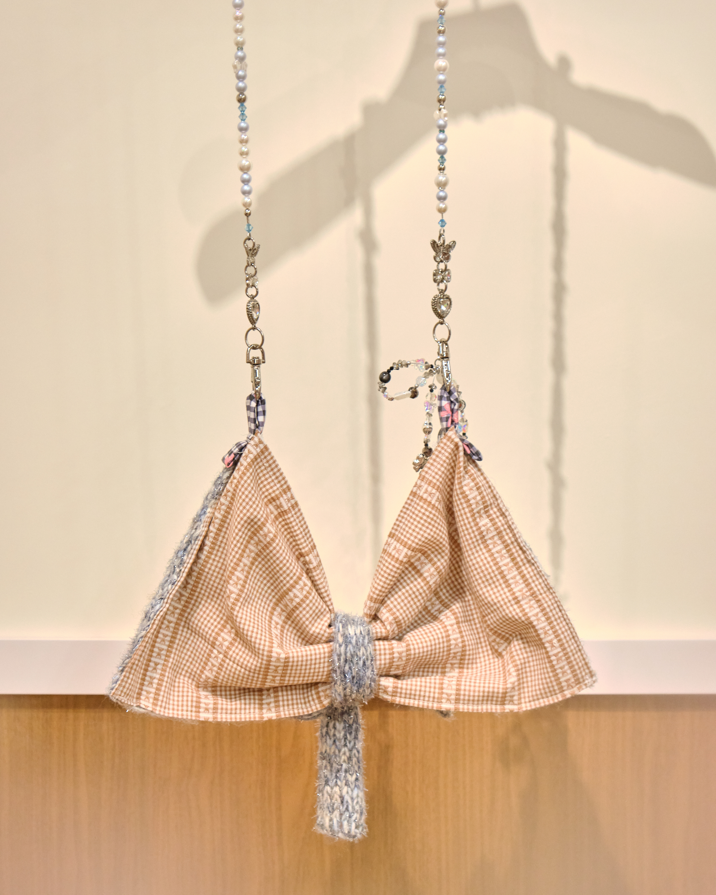 13184 Hand Knitted Frost-Knot Woven-Butterfly Shoulder Pouch