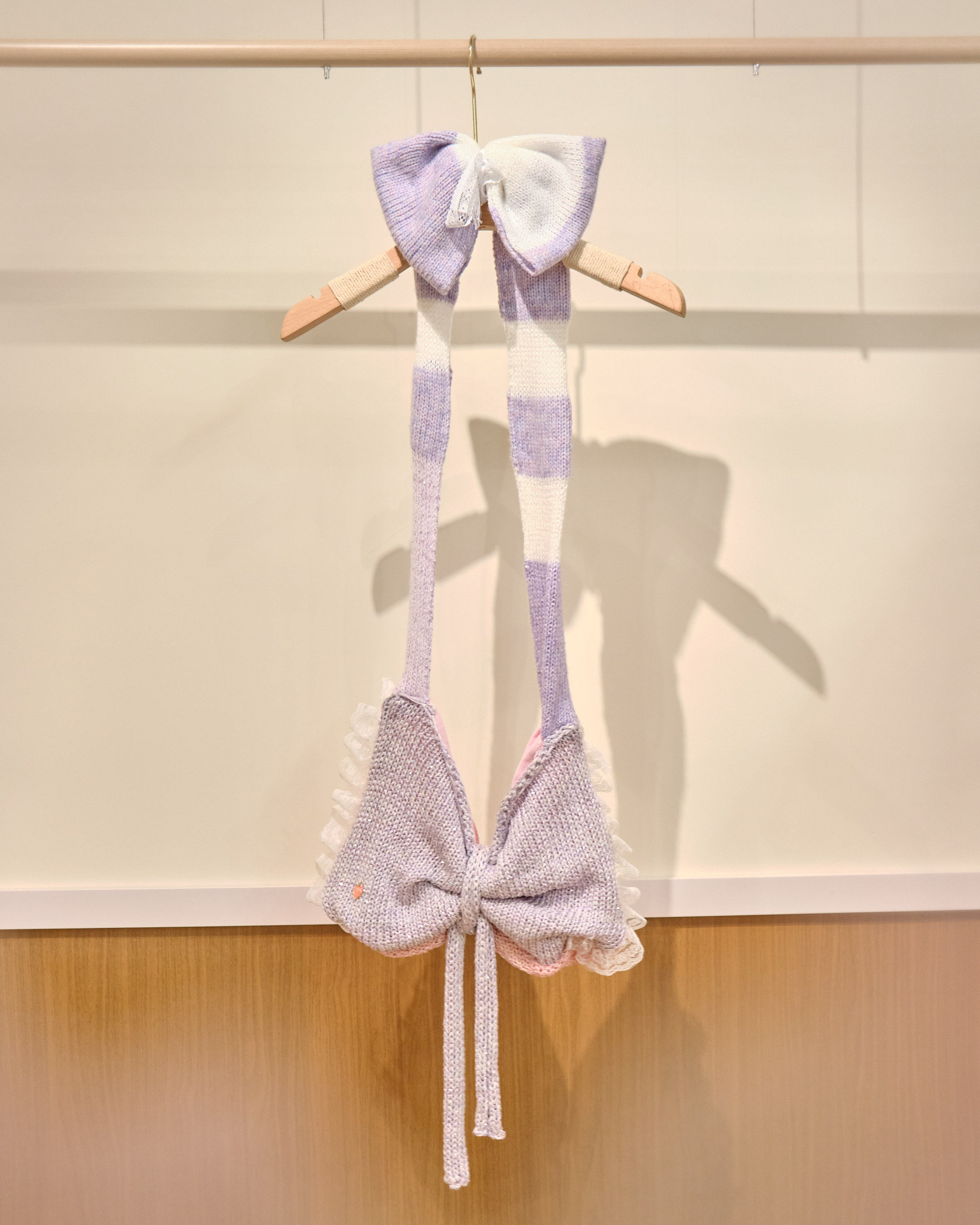 13183 Hand Knitted Frost-Knot Woven-Butterfly Shoulder Pouch