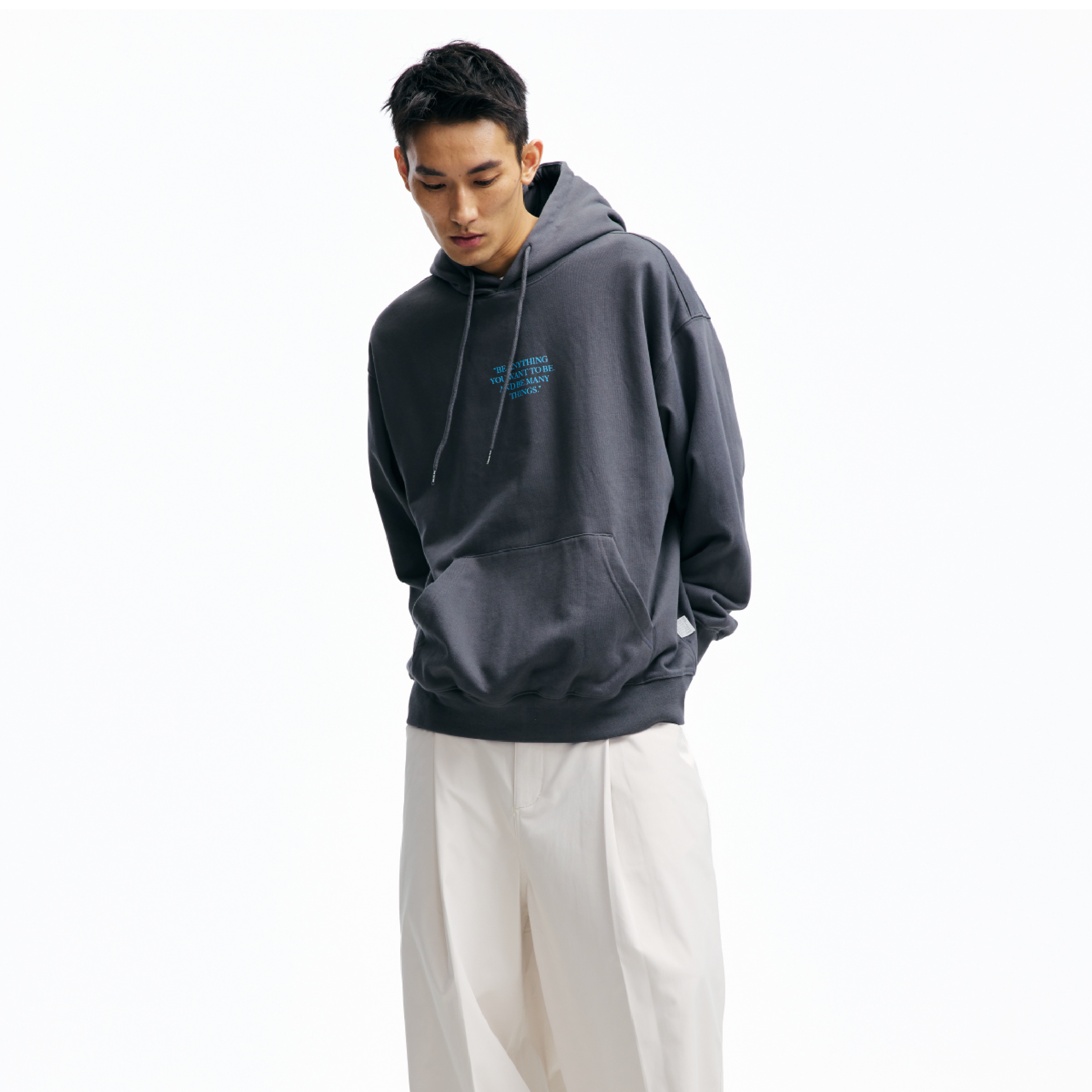 PIN SKTBS Slogan Print Hoodie 標語印花帽Tee [P-J06]