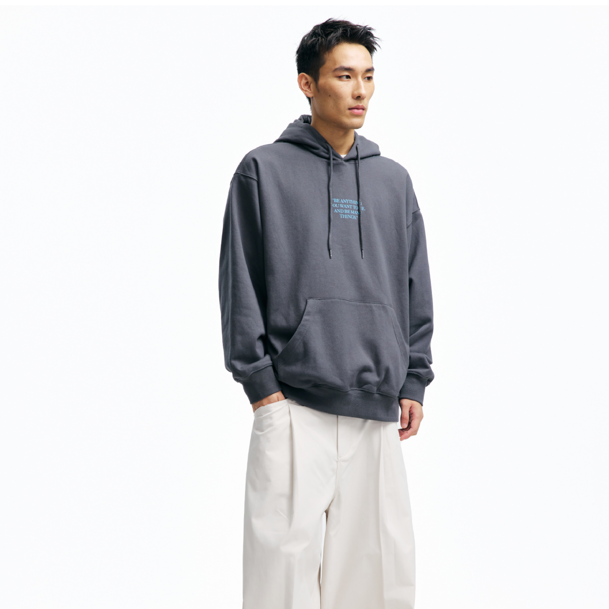 PIN SKTBS Slogan Print Hoodie 標語印花帽Tee [P-J06]