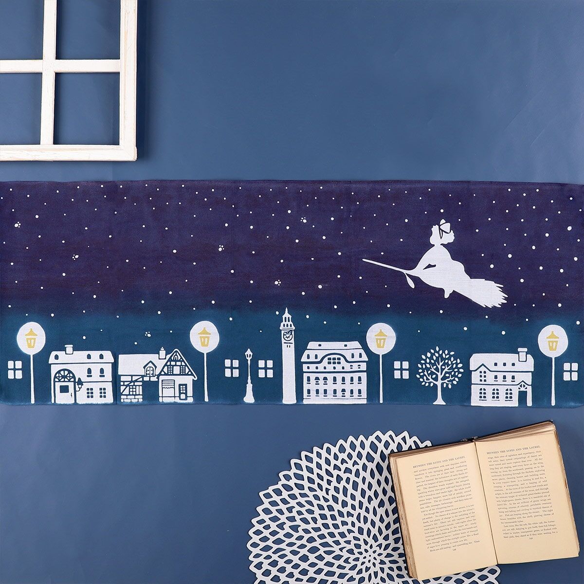 日本職人注染布 魔女宅急便 晚上的街道