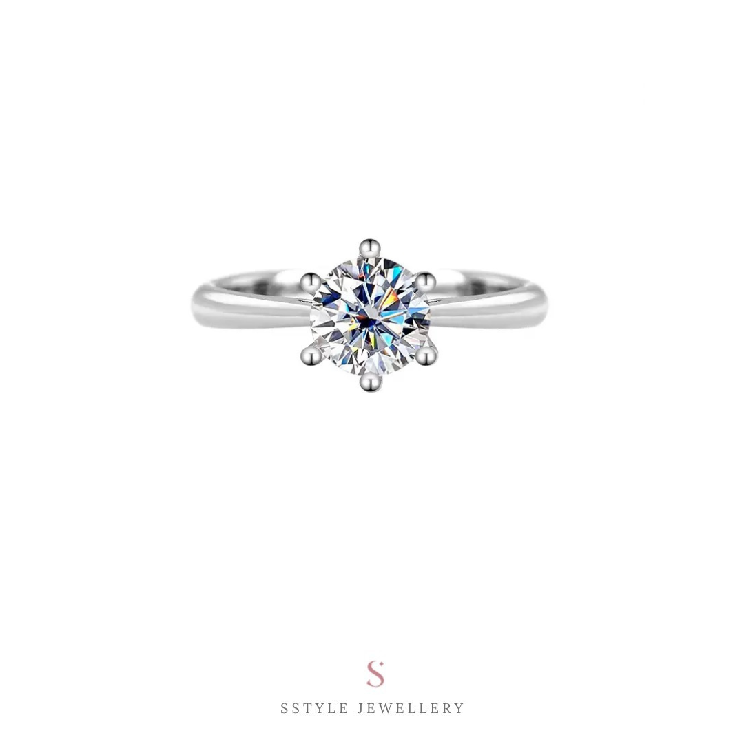 Julie Moissanite Ring