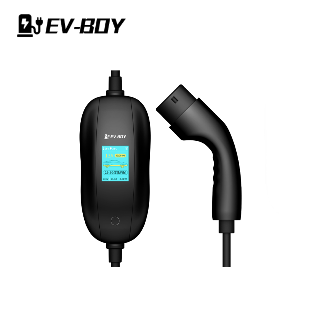 英式 13A 電動車充電器（第三代）｜英規三腳插 ➜ Type 2｜溫度自動降載｜EV-BOY