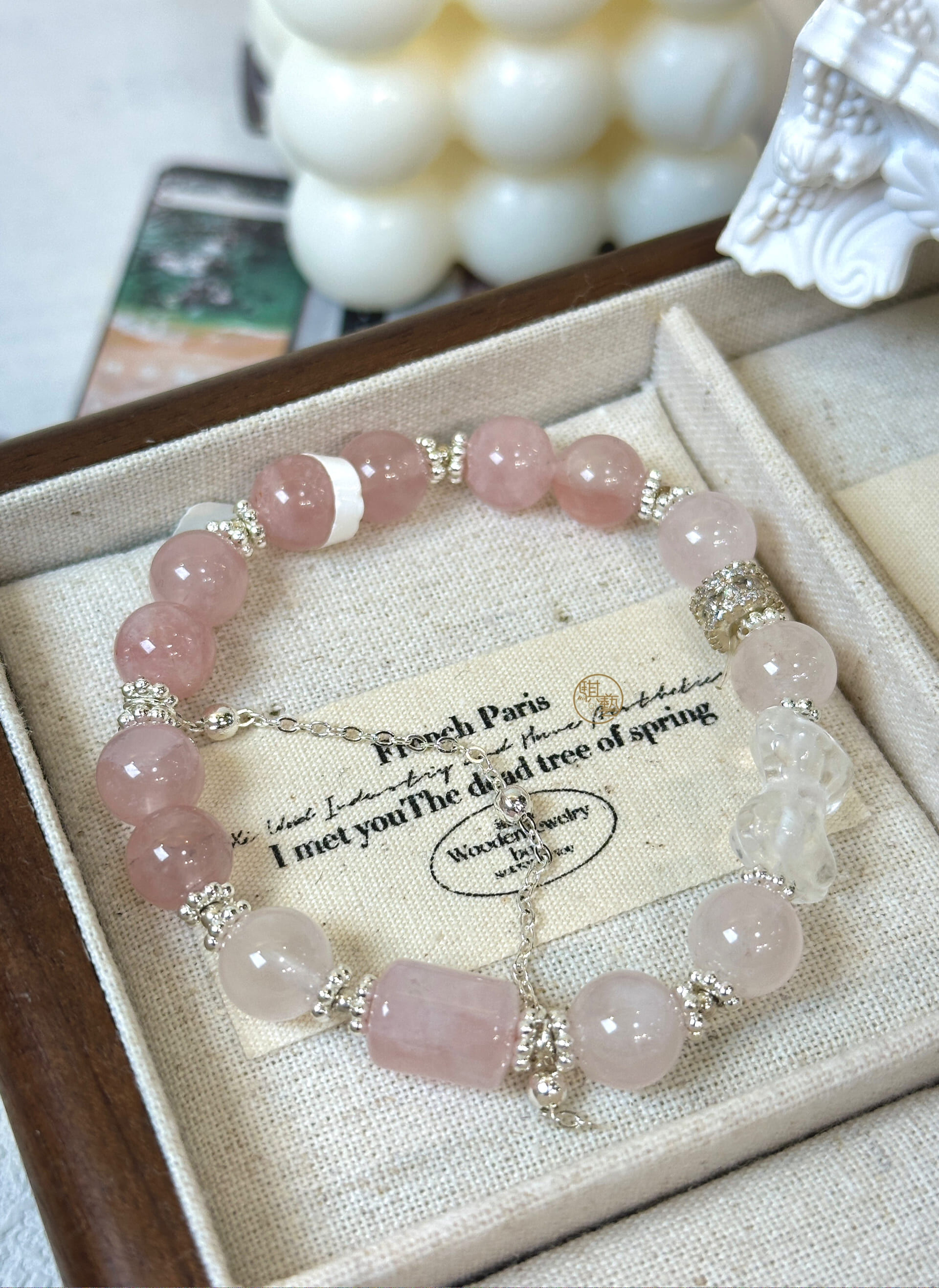 粉水晶設計款9.5mm｜戀愛磁場 × 柔和療癒 × 心輪開啟