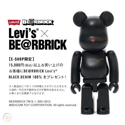 BE@RBRICK x LEVI'S x Medicom Toy 100％  聯名 庫柏力克熊 公仔 現貨