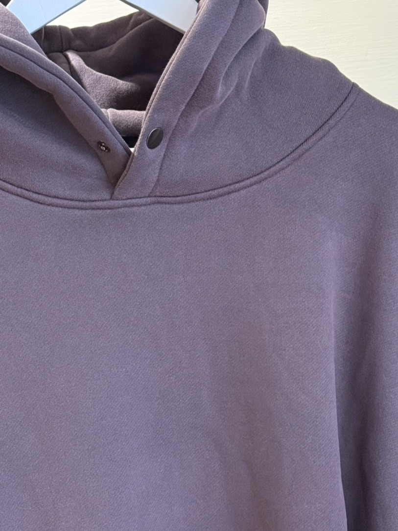 鈕扣素色超big刷毛帽踢