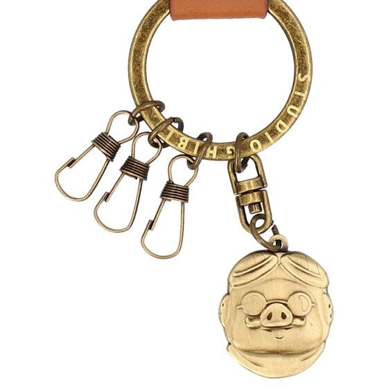 真皮革鑰匙圈 紅豬 波魯克