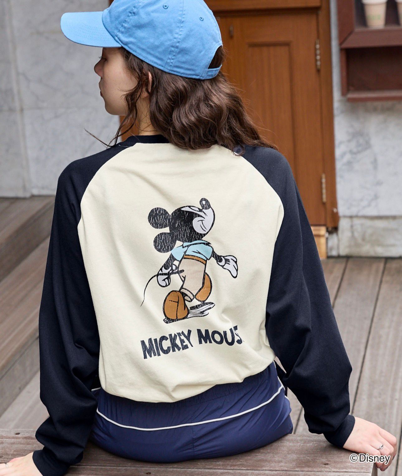 【預購】JN112903 Disney 印花拼色長袖上衣