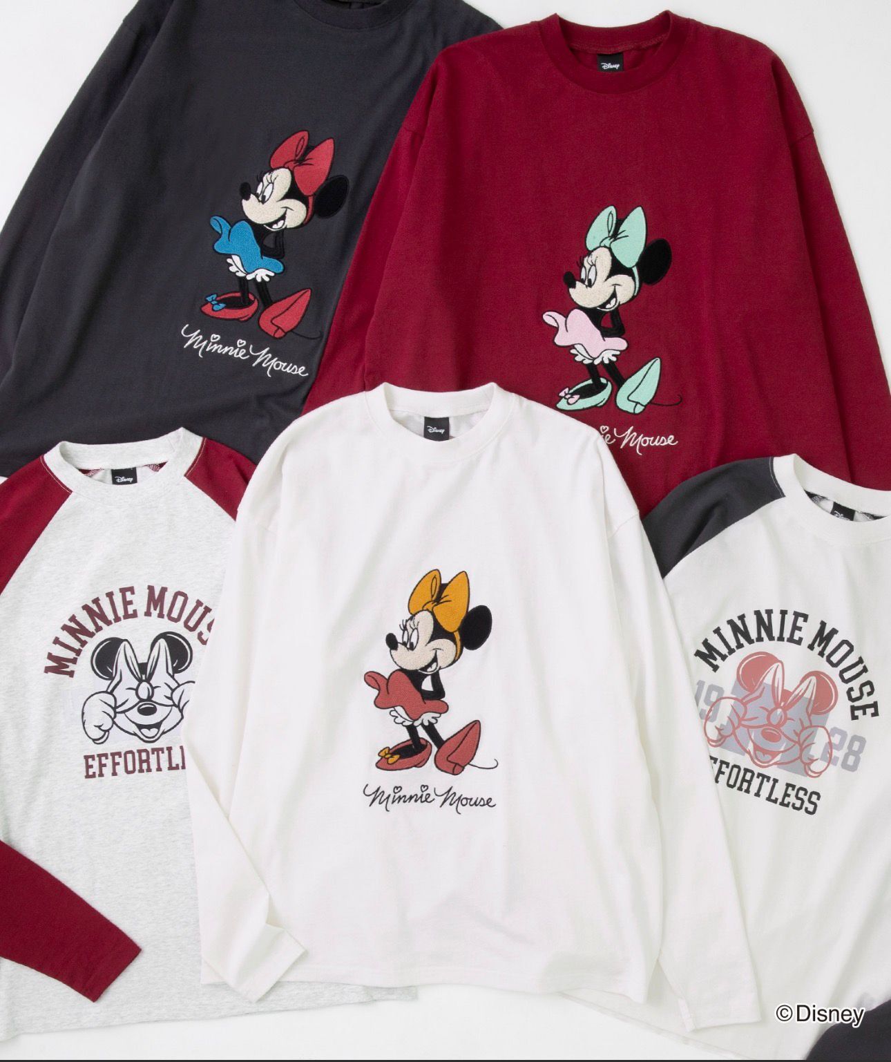 【預購】JN112904 Disney 米妮復古圖案長袖上衣