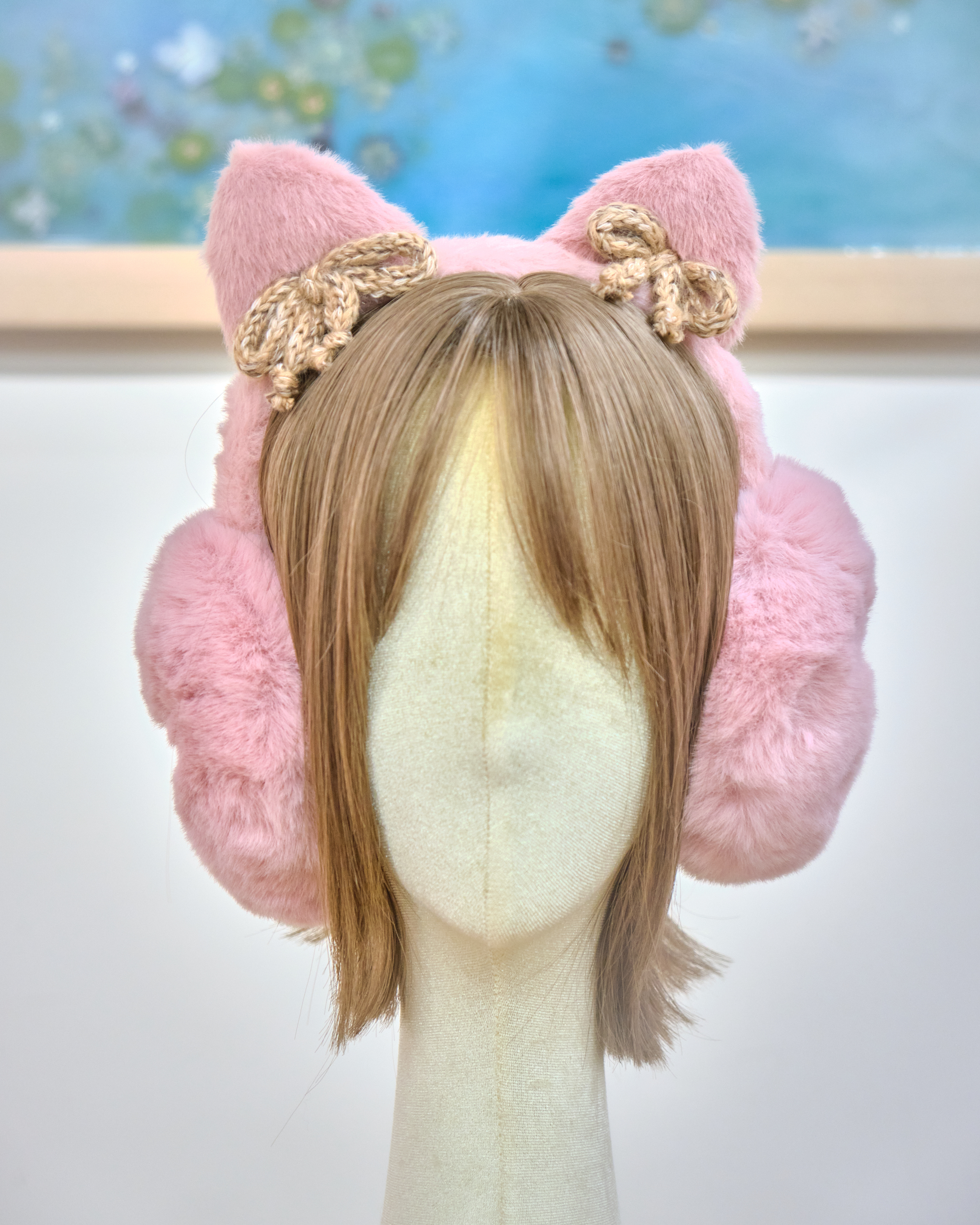 13163 Snow-Petal Gemstone Cloud Cat Earmuffs