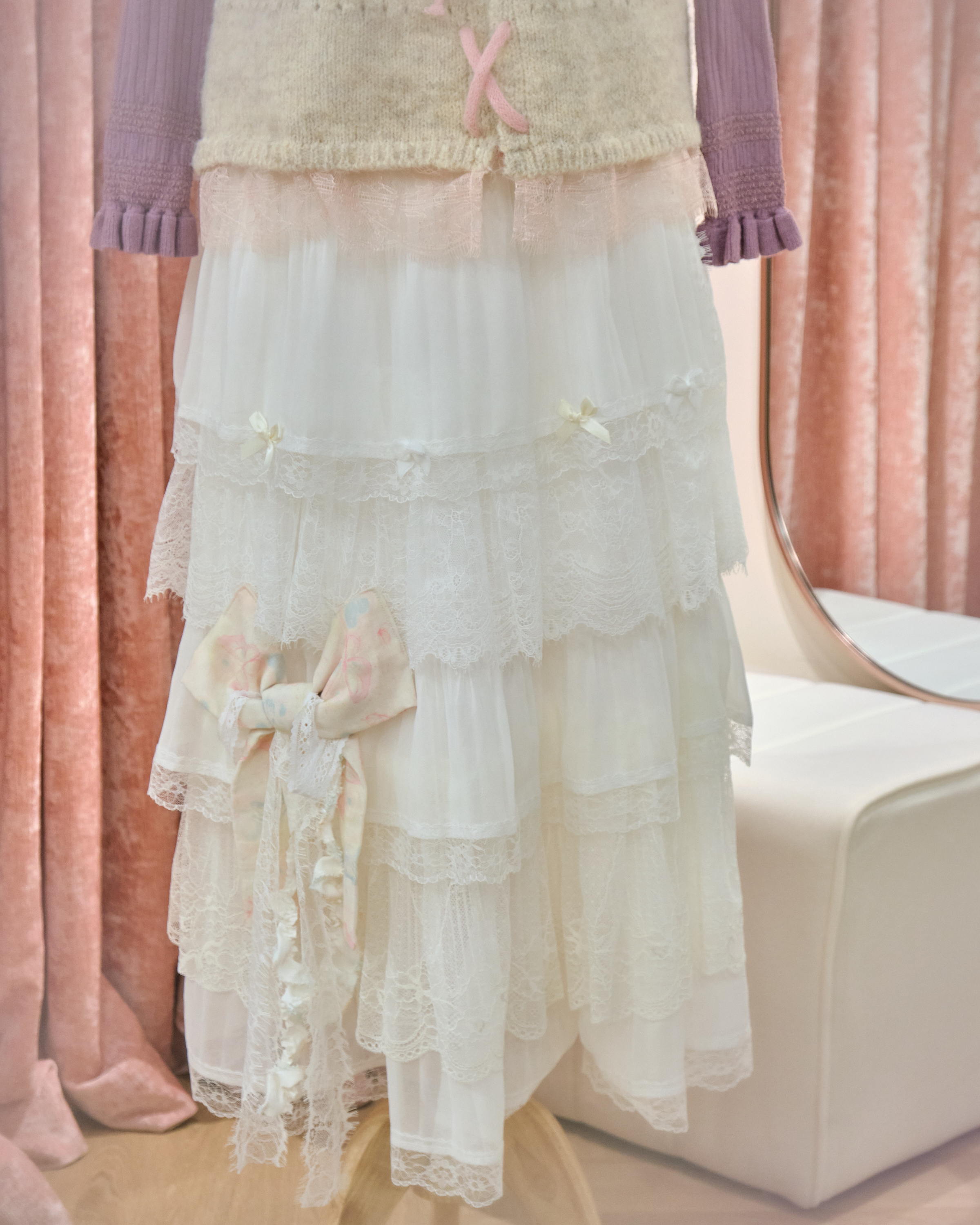 13146 Sweet Girl Multi-Layered Ribbon Cake Skirt