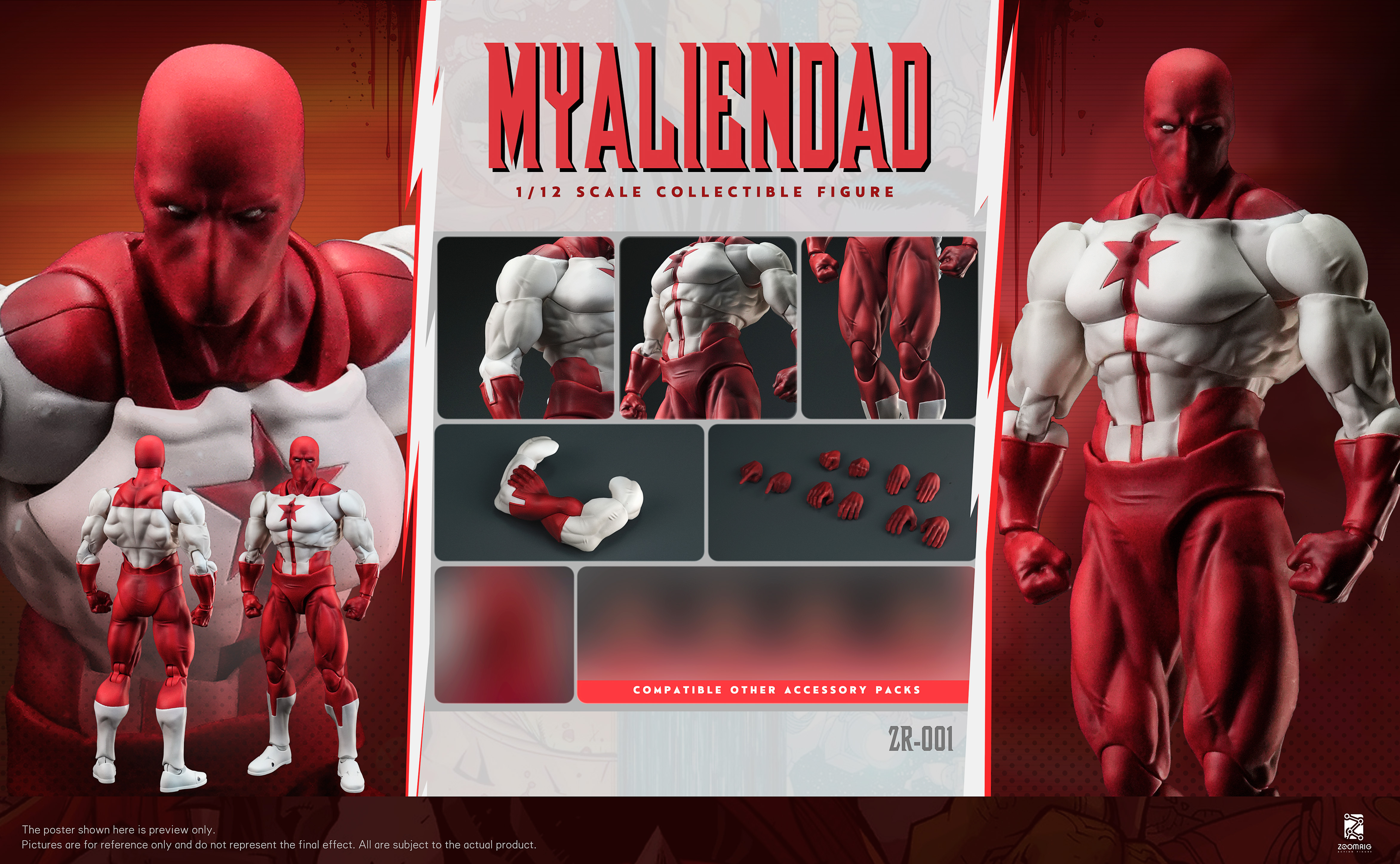 (Pre-Order) ZOOMRIG 1/12 MYALIENDAD Action Figure (ZR-001) + Accessory Pack (TN-001)