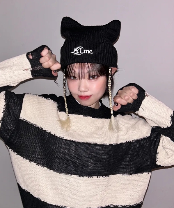 <2頂$880😻✨> 韓國 LMC 刺繡LOGO 貓耳 貓貓 毛帽 4色