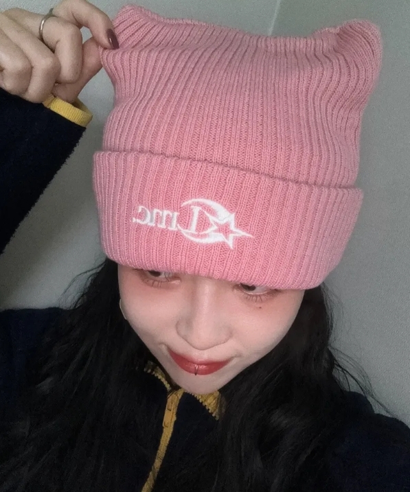 <2頂$880😻✨> 韓國 LMC 刺繡LOGO 貓耳 貓貓 毛帽 4色