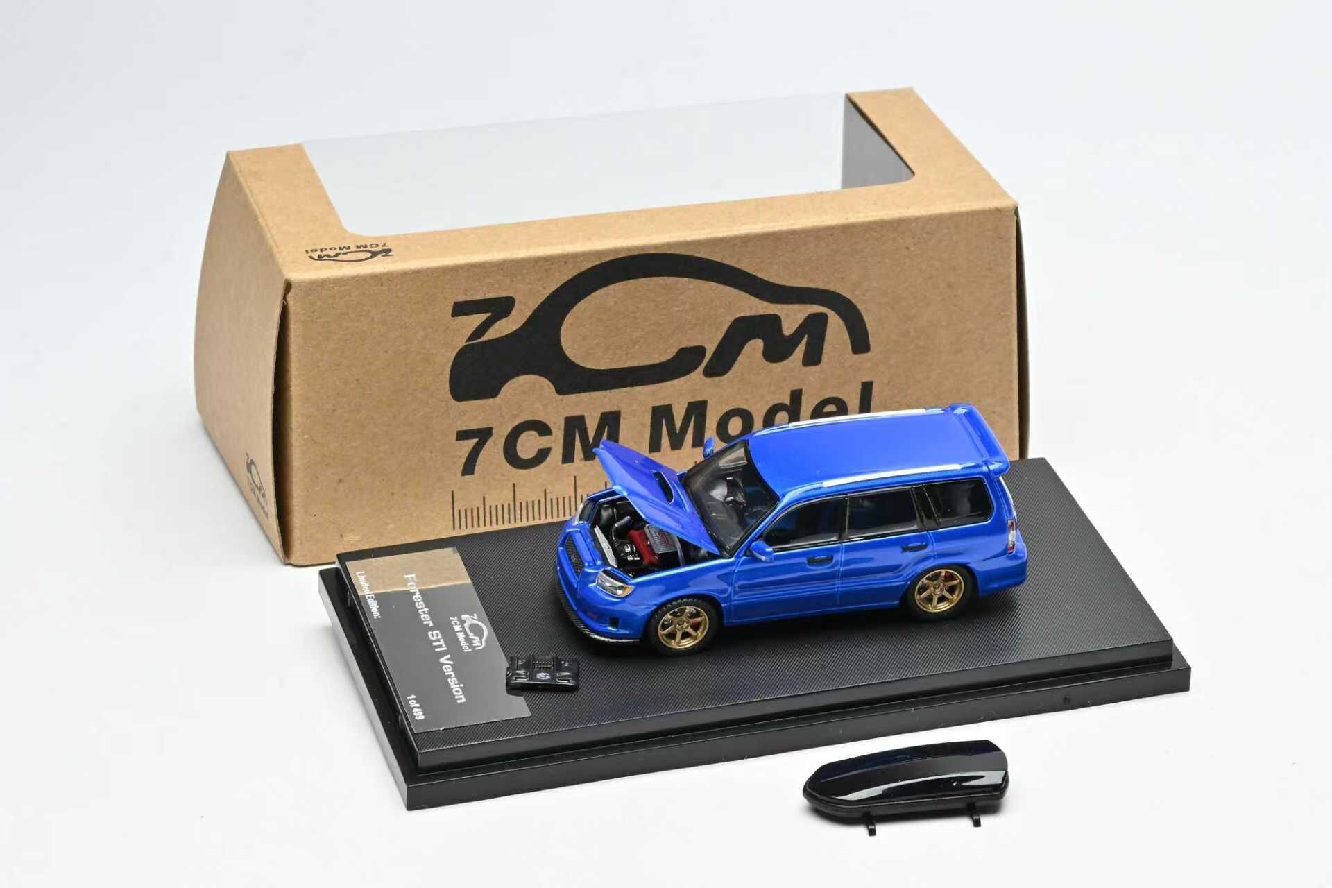 PO-$160 * 7CM MODEL * 1:64 SUBARU FORESTER MK2 SG9 BLUE