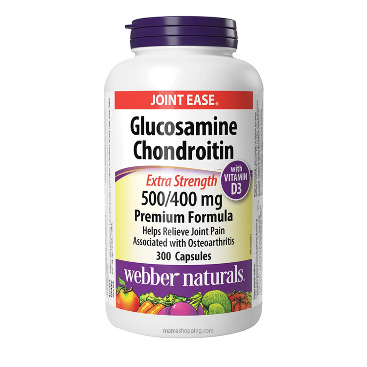 加拿大 Webber Naturals 葡萄糖胺軟骨素膠囊 (300粒裝) 加維他命D3
