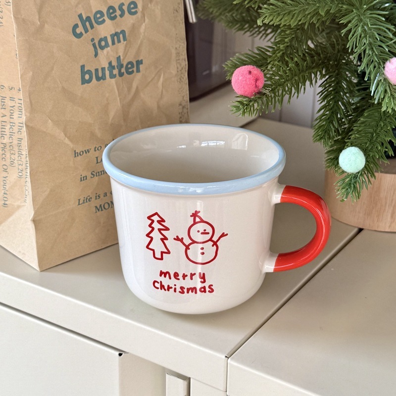 《6422》聖誕雪人陶瓷馬克杯