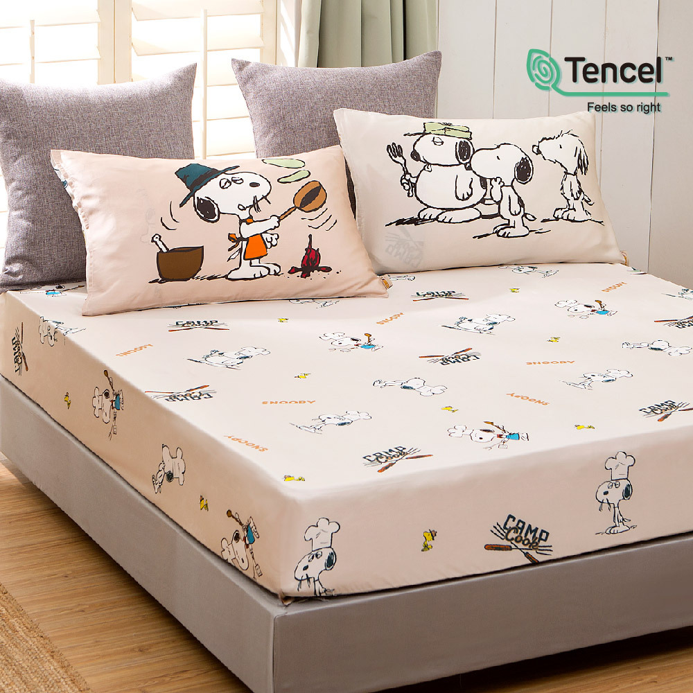 SNOOPY床包組 | 60支天絲 | SN512 煮煮樂