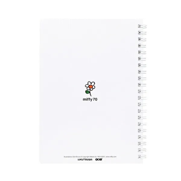 Miffy 70th Anniversary Nine-Tie A5 Spiral Notebook