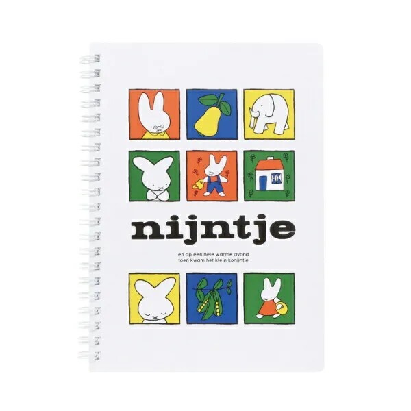 Miffy 70th Anniversary Nine-Tie A5 Spiral Notebook
