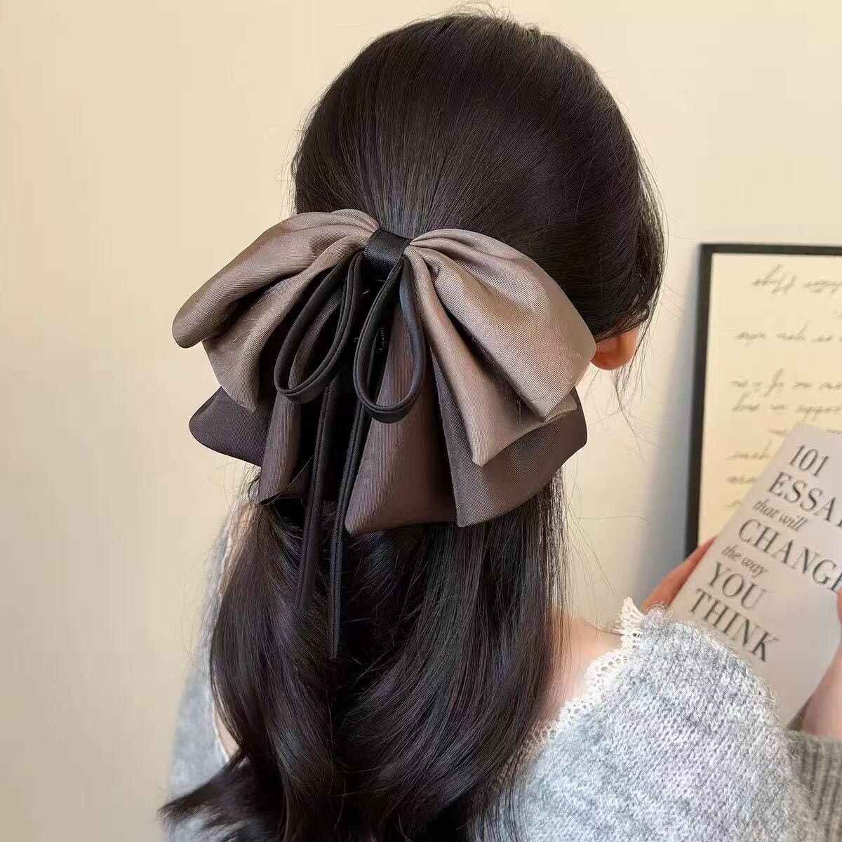 K256雙層滑布蝴蝶結半頭夾