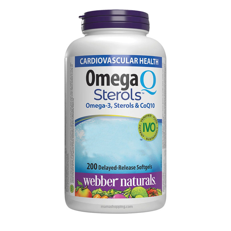 加拿大Webber Naturals Sterols Omega-3 + 輔酶Q10 + 植物固醇 (200 粒裝)