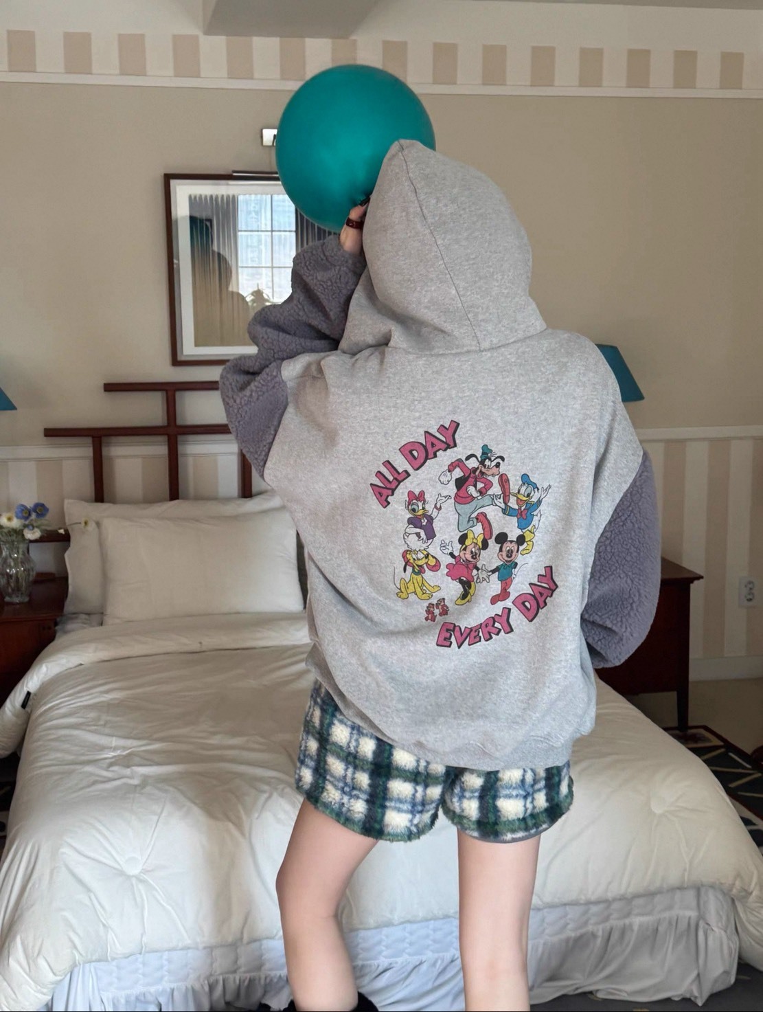 DELINE 寬鬆卡通連帽外套・加厚保暖版