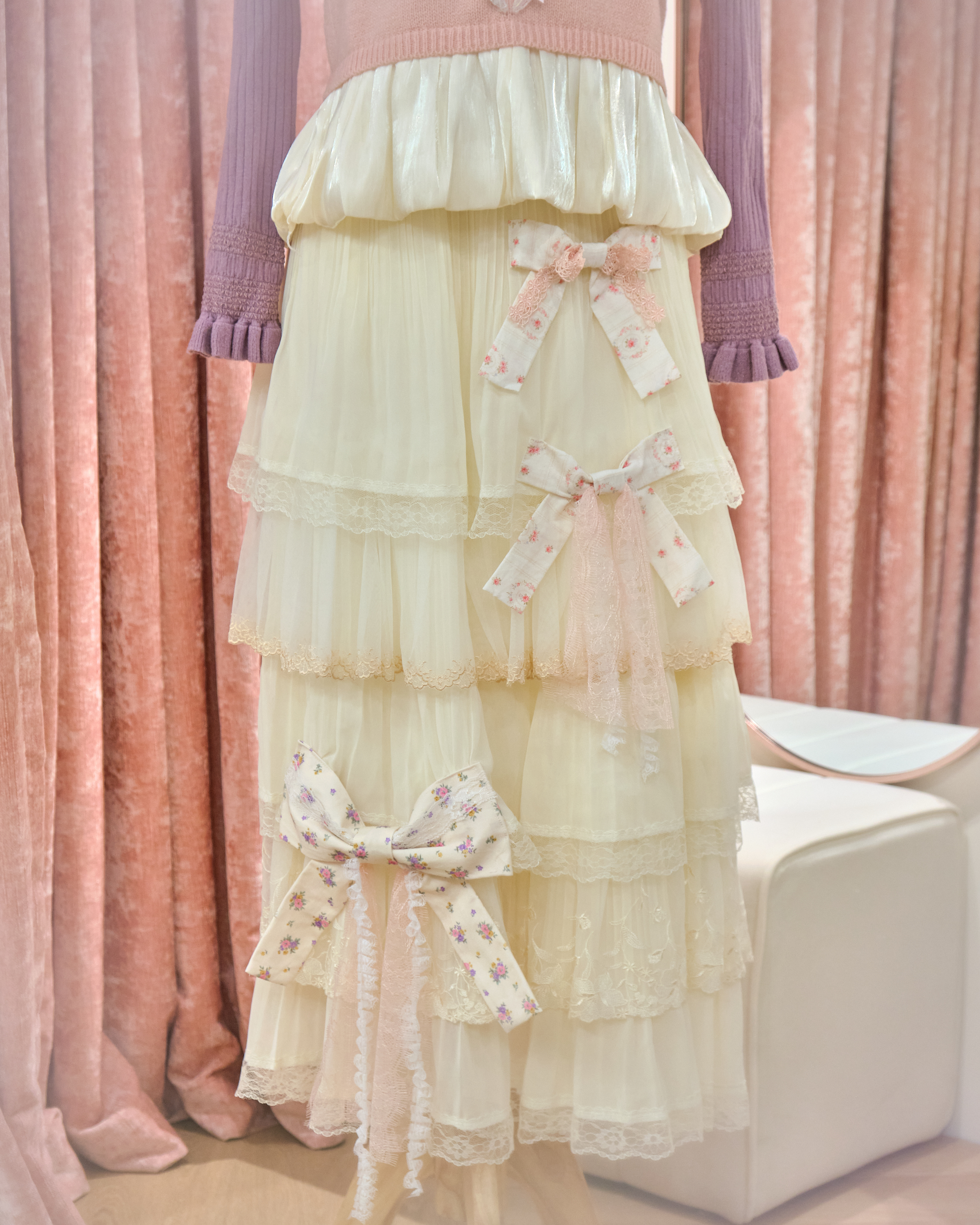 13140 Sweet Girl Multi-Layered Ribbon Cake Skirt