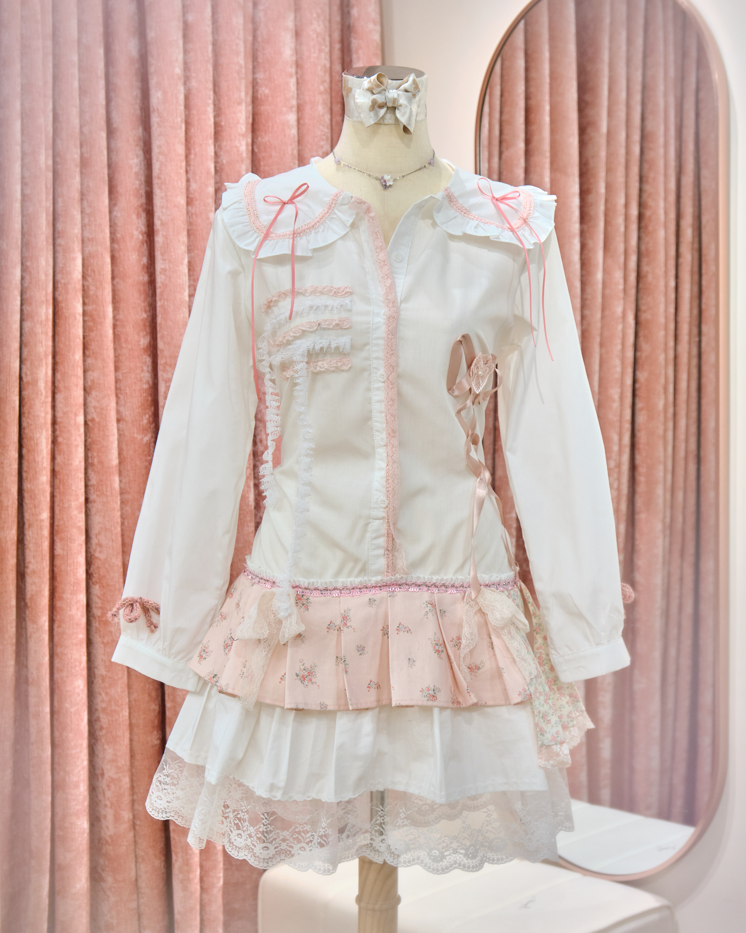 13124 Vintage Rose Love Letter Sweet Lolita Short Dress