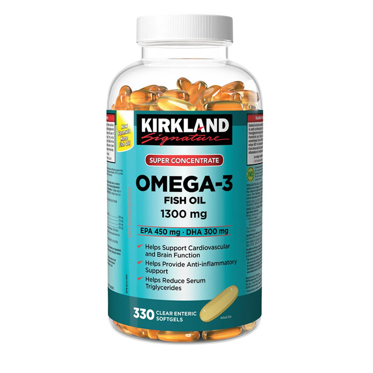 加拿大 KIRKLAND Omega-3 超濃縮深海魚油丸 1300mg (330粒裝)