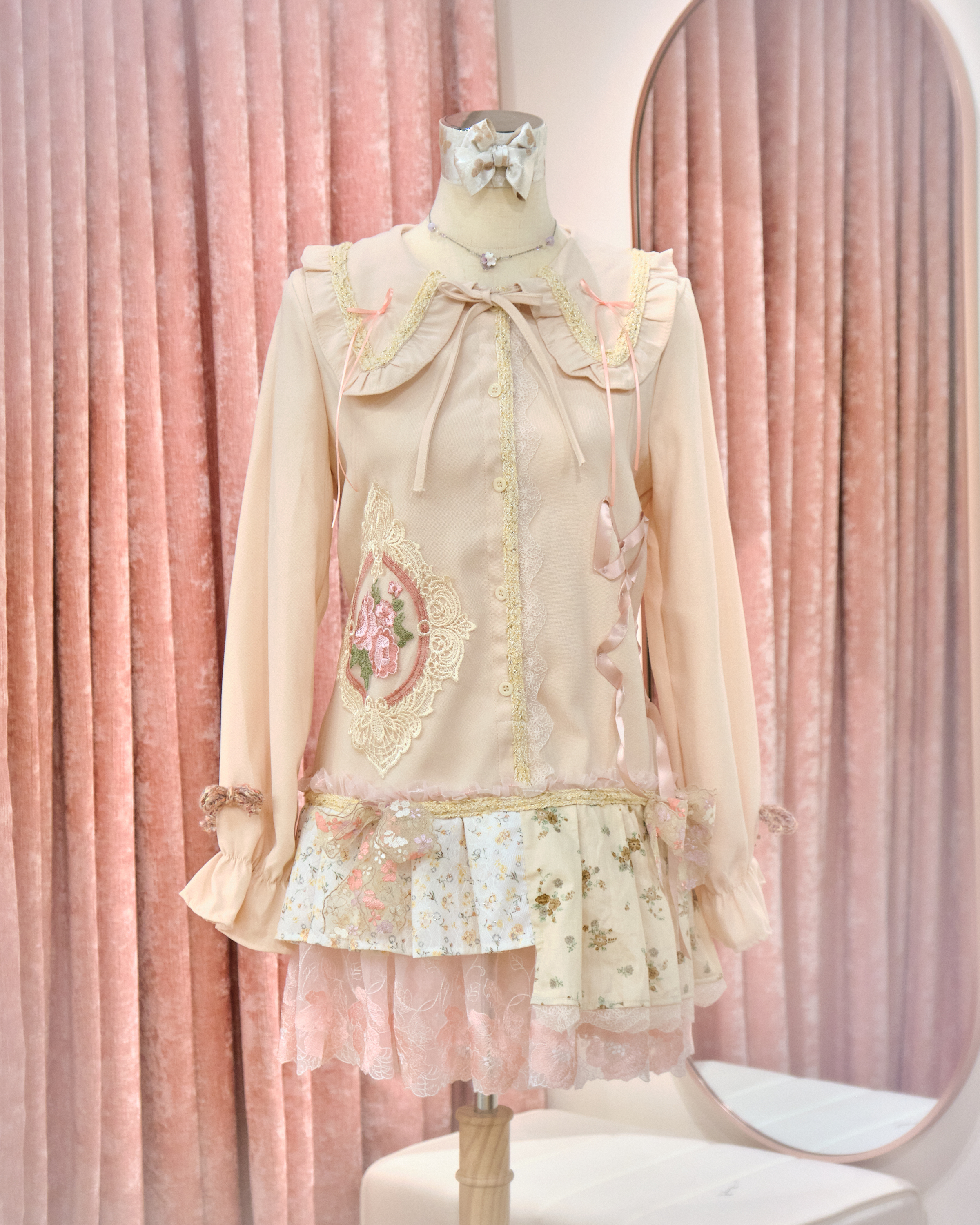 13126 Vintage Rose Love Letter Sweet Lolita Short Dress