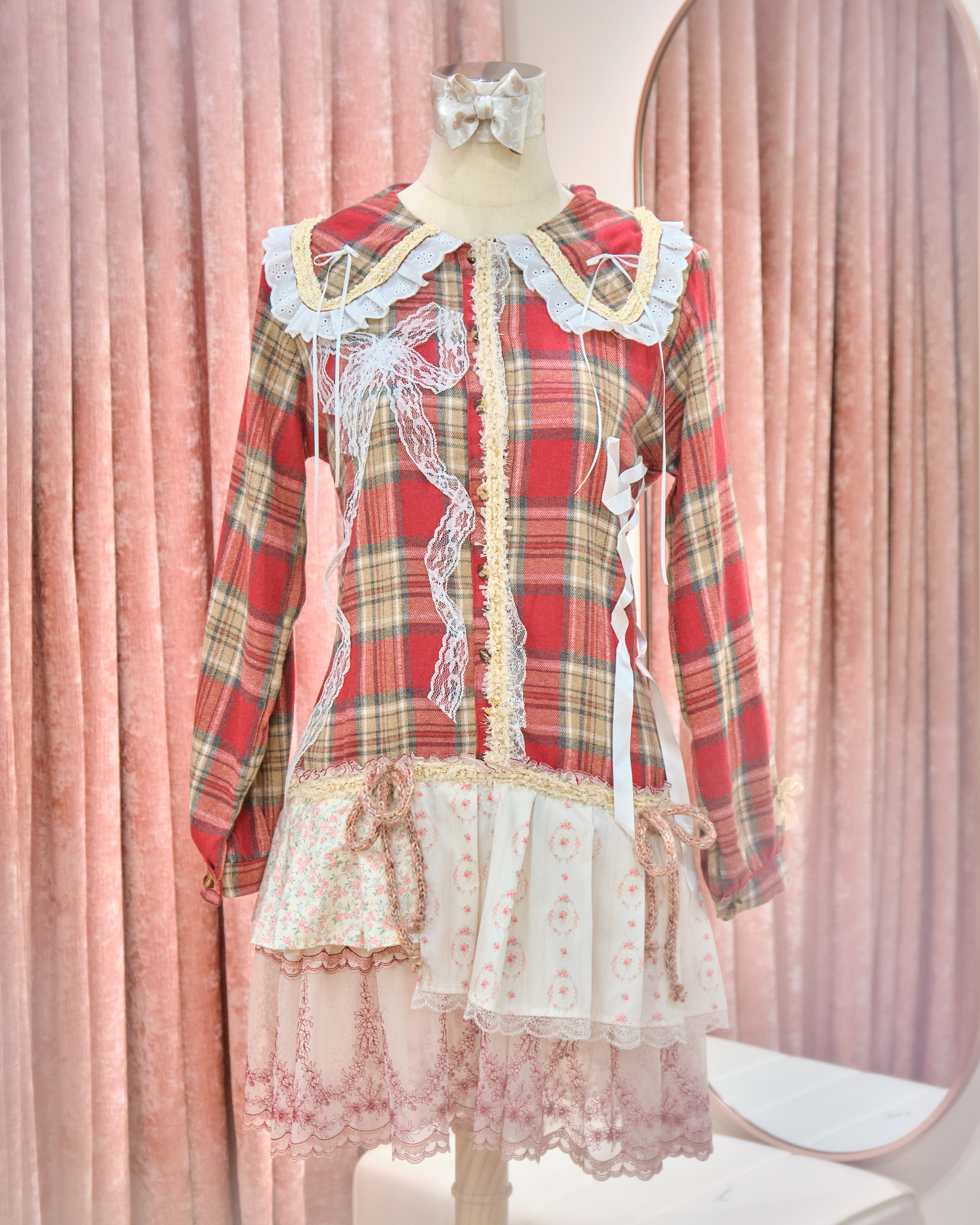13123 Vintage Rose Love Letter Sweet Lolita Short Dress