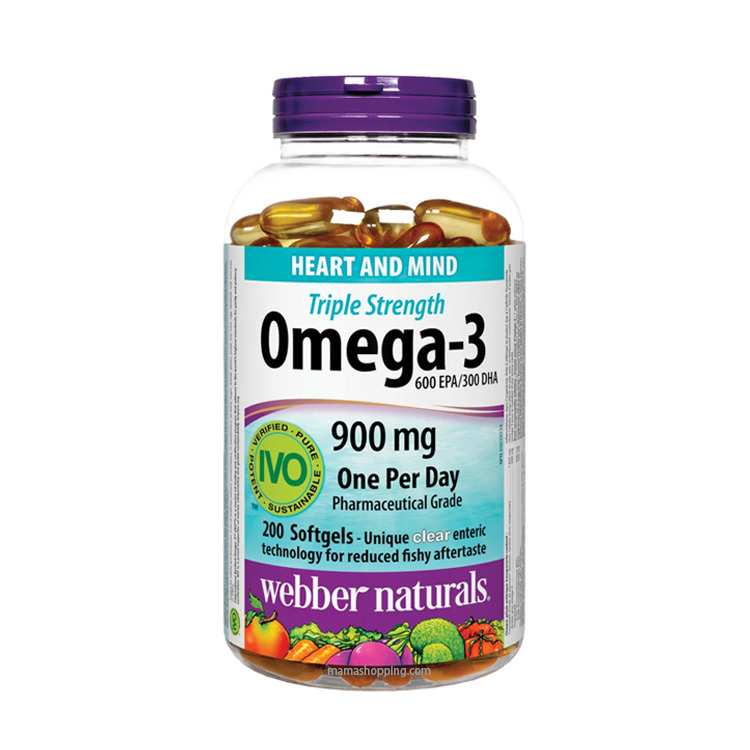 加拿大 Webber Naturals Omega-3 特強魚油丸 900mg (200粒裝)