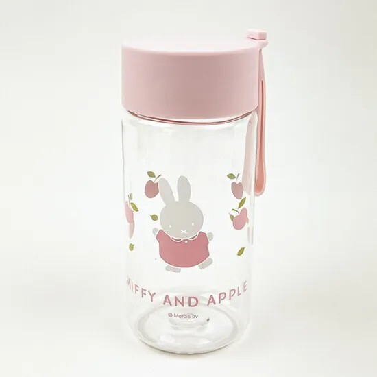 Miffy Plastic Water Bottle 350ml (Pink)