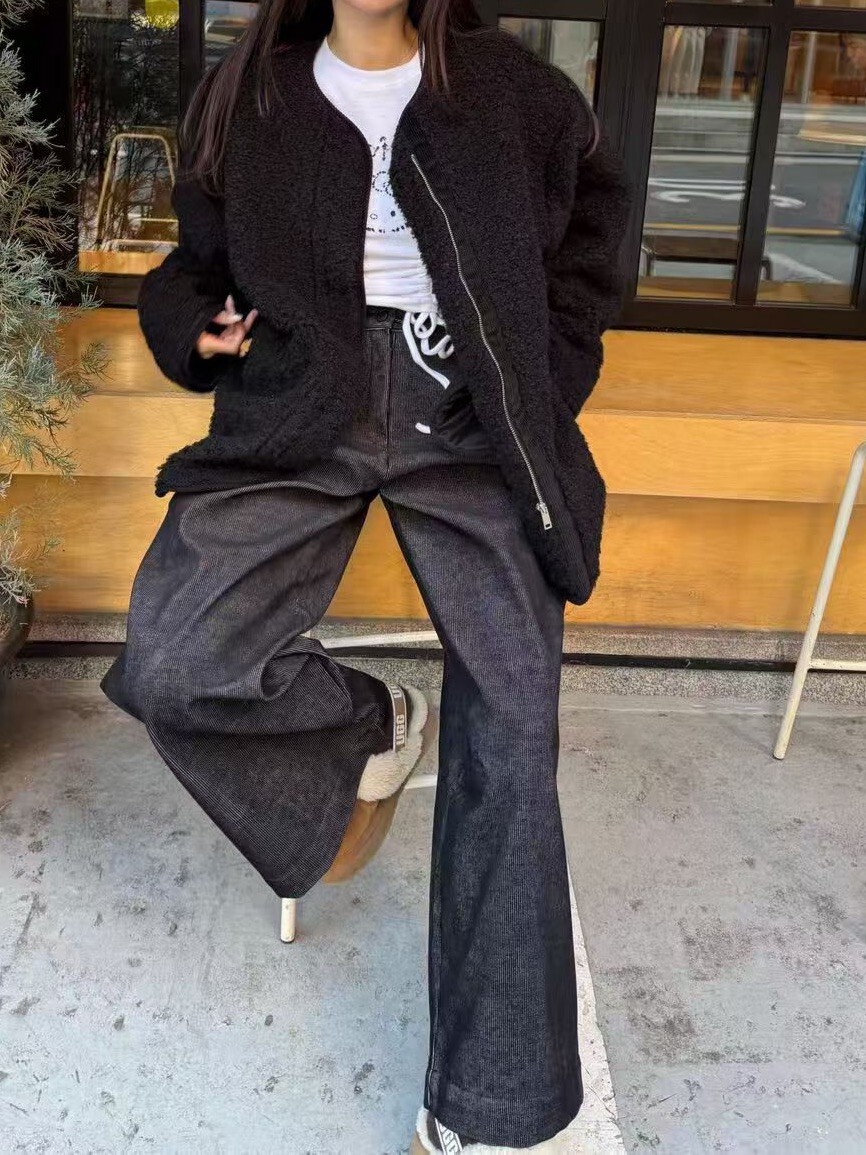 羊毛短呢闊型外套