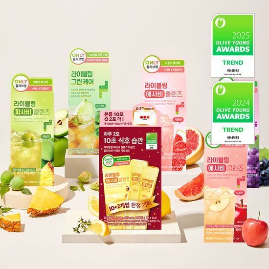 《olive young連線》 LIVELING Apple Ssok Cleanse Lemon Flavor 12 Sticks Set