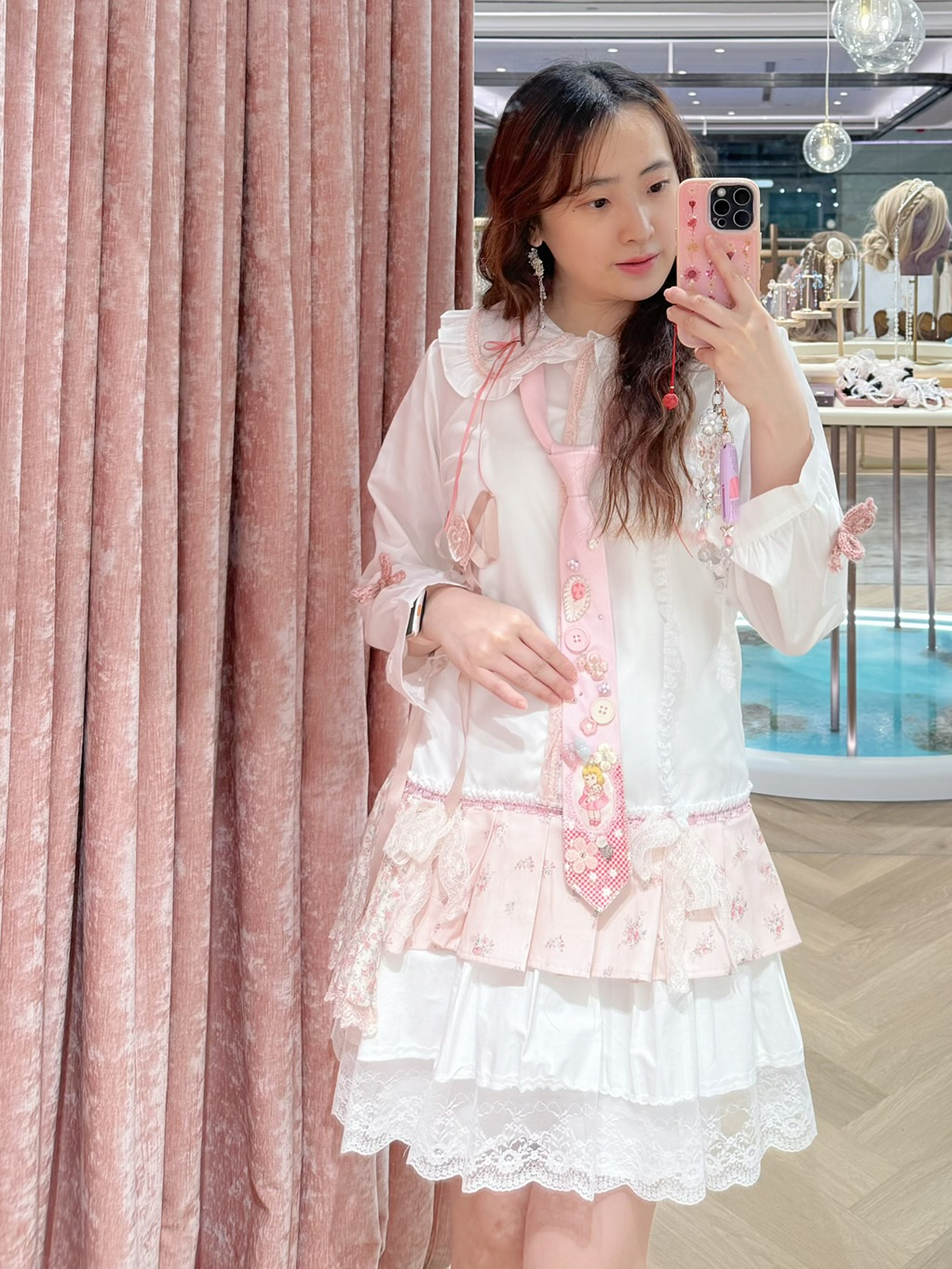 13124 Vintage Rose Love Letter Sweet Lolita Short Dress