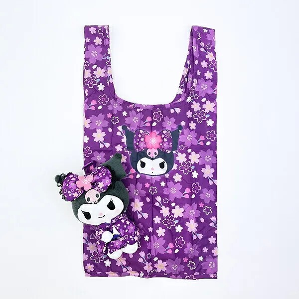 Sanrio Kuromi Plush Eco Bag in Sakura Kimono