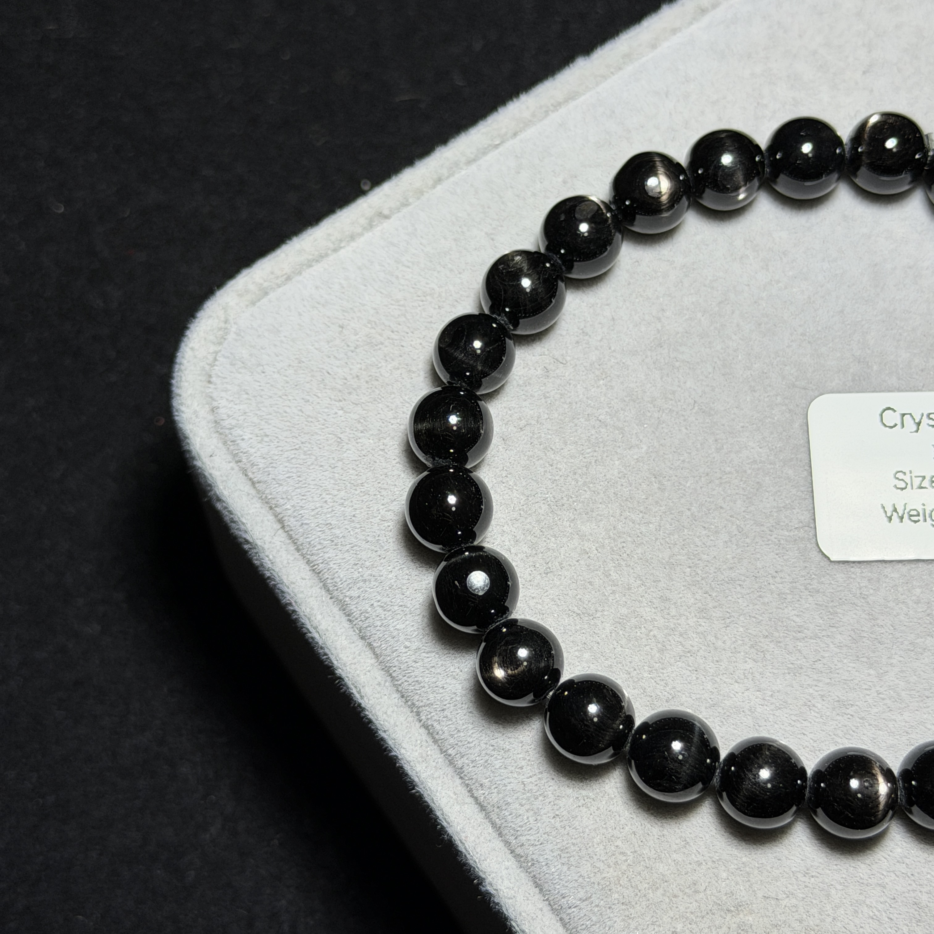 高質金運石(黑銀線) 7+mm ZB2204