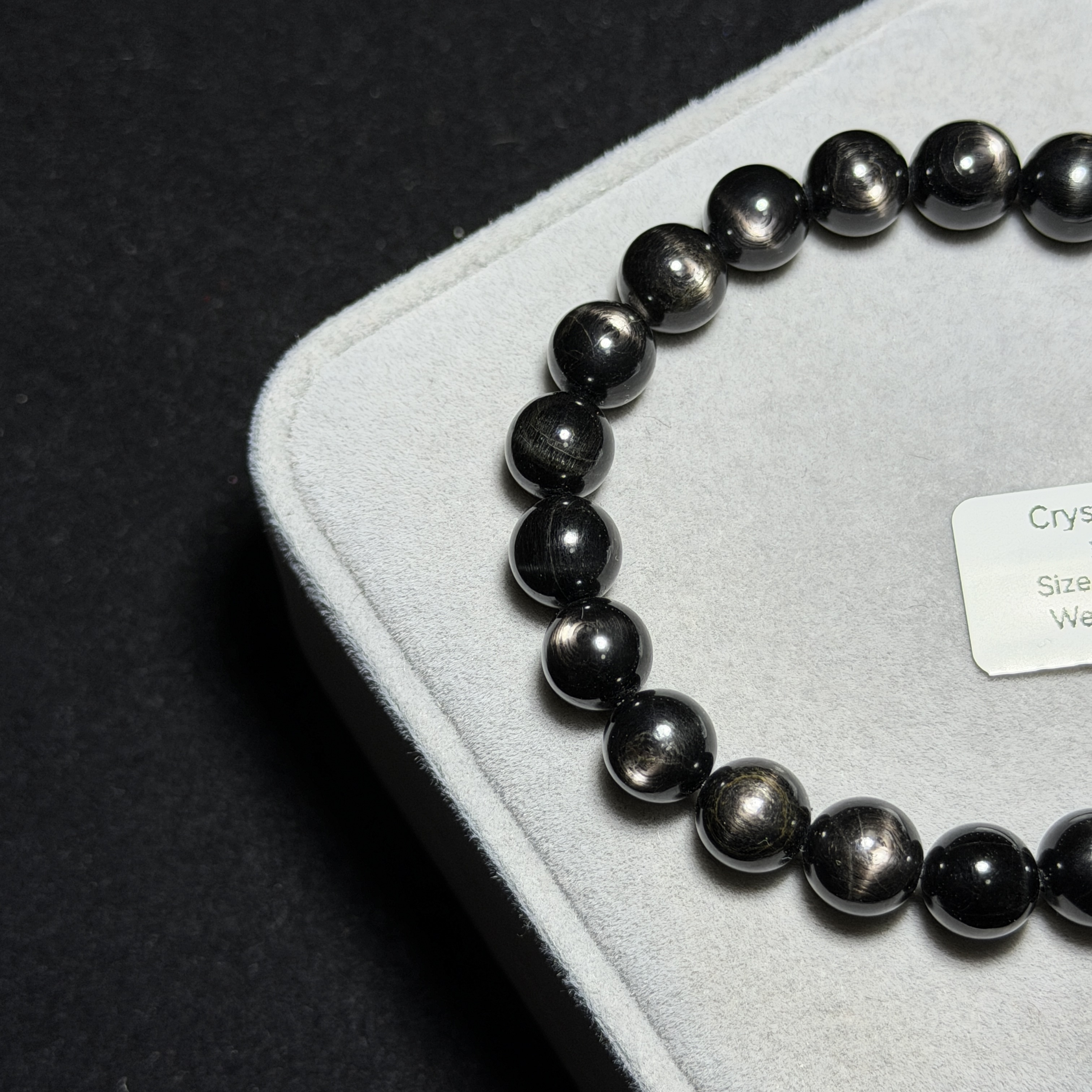 高質金運石(黑銀線) 8.5+mm ZB2208