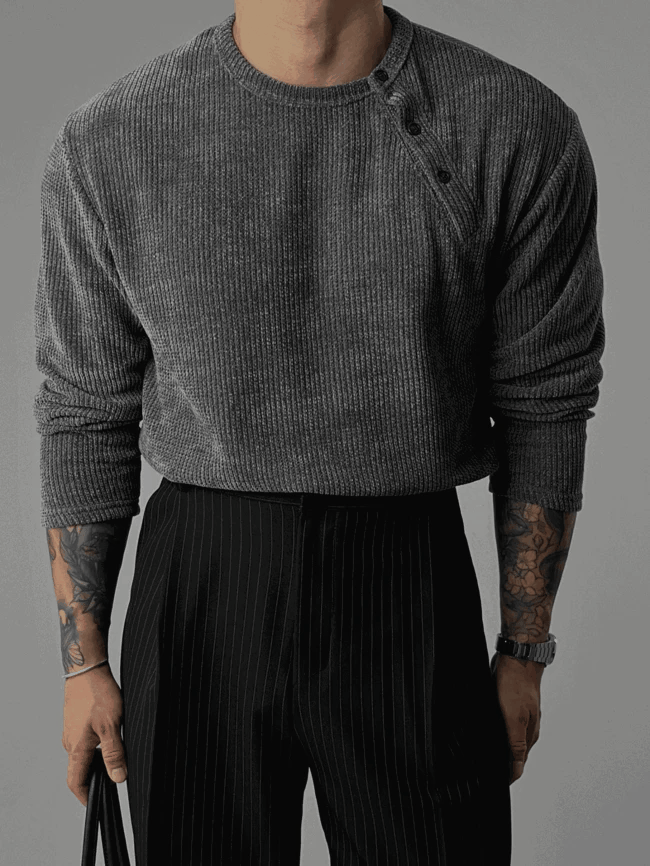 羅埃爾天鵝絨長袖T恤