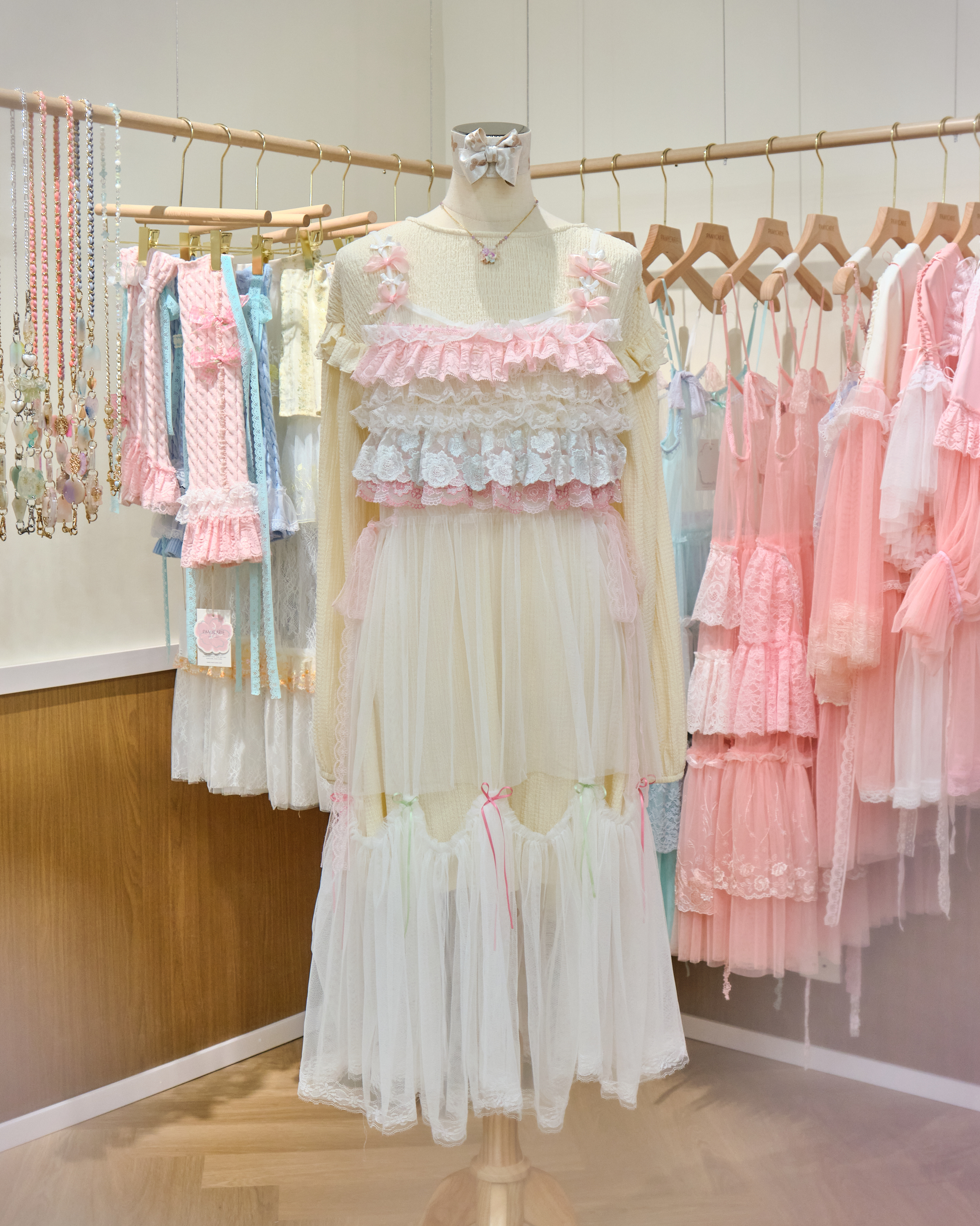 13107 Sakura Sugar Moonlight Lace Ruffle Tie-Strap Puff Dress