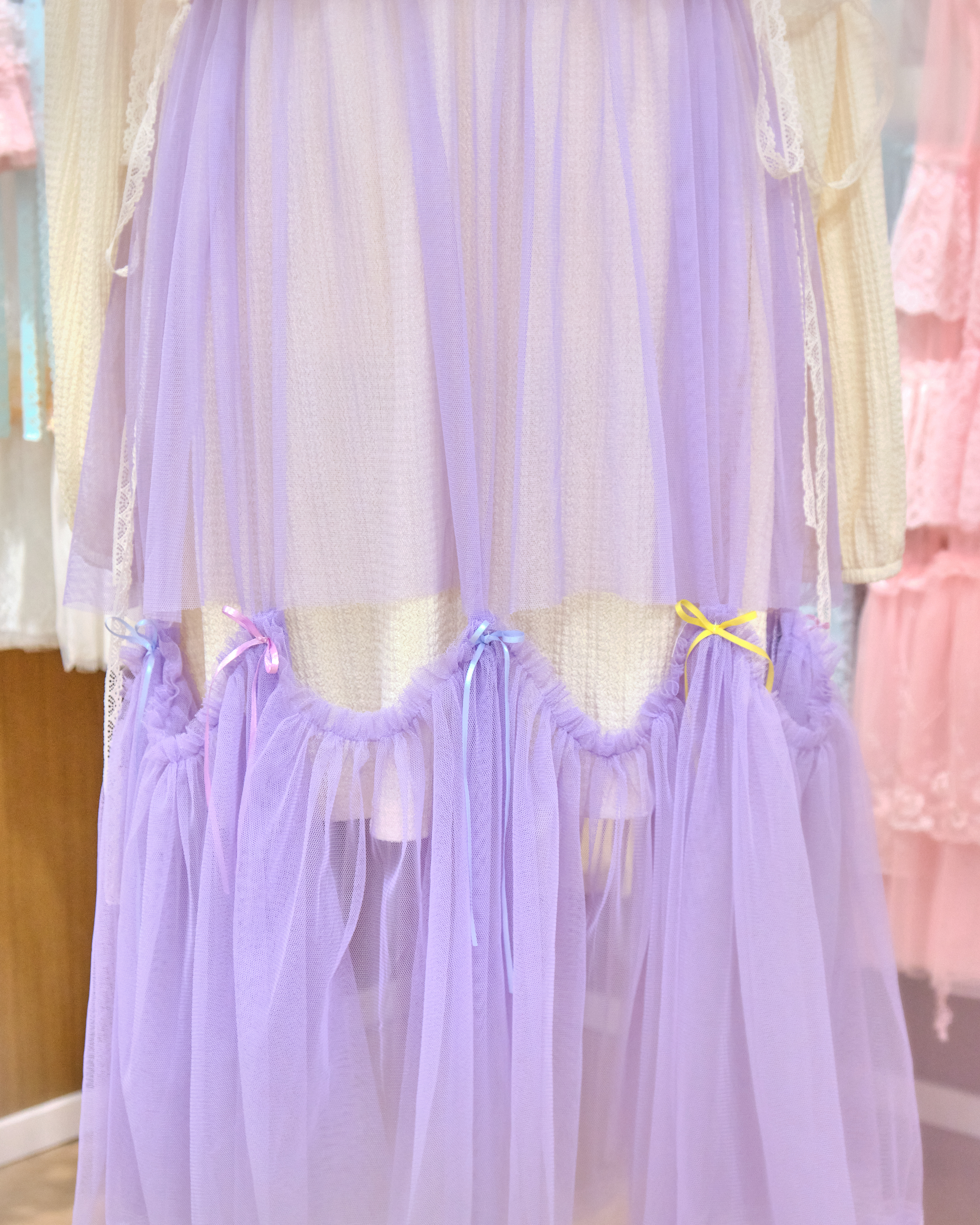 13106 Sakura Sugar Moonlight Lace Ruffle Tie-Strap Puff Dress