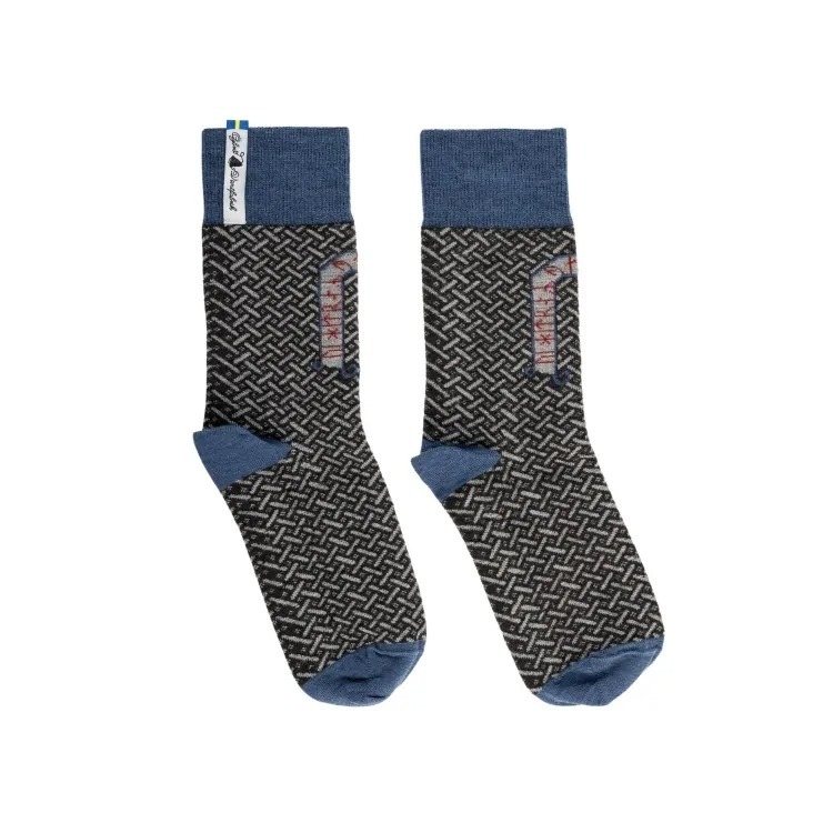 Öjbro Vantfabrik｜Everyday futhark｜歐布羅美麗諾羊毛襪 - 弗薩克文系列