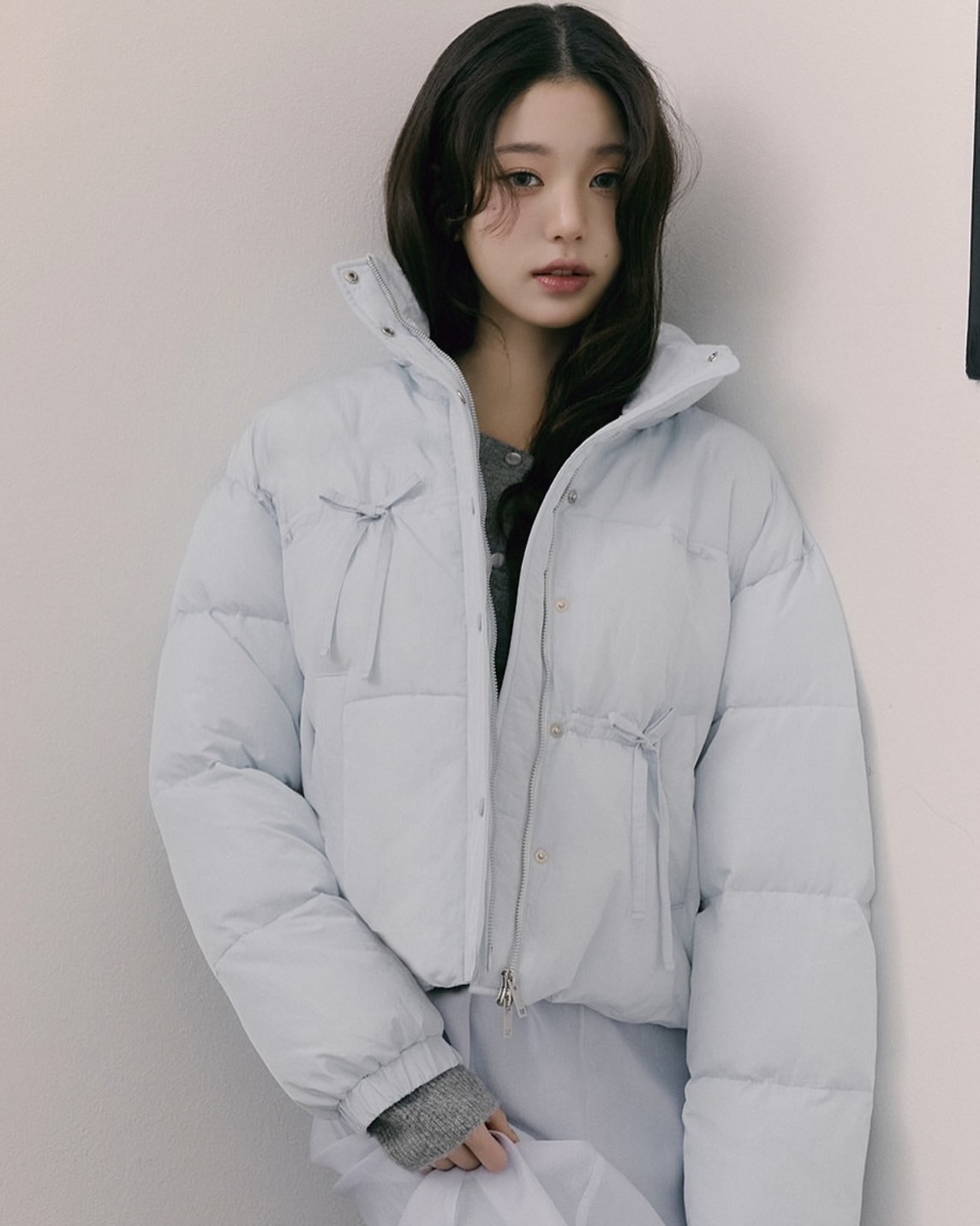 <超殺折扣>韓國 Rolarola 蝴蝶結 綁帶 短版 羽絨外套 兩色